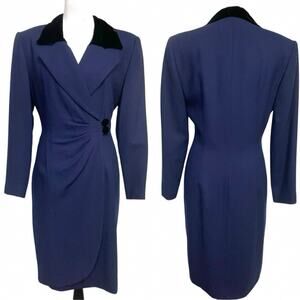 EUC - Jones New York Wool Faux Wrap Dress